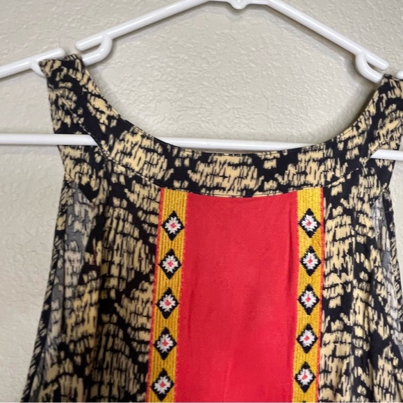 THML Anthropologie Bohemian Embroidered Halter Dress With Tassels Size Medium - Picture 10 of 15